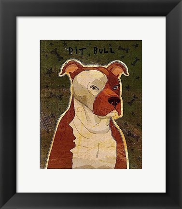 Framed Pit Bull Print