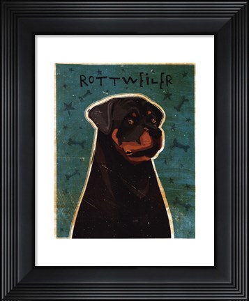 Framed Rottweiler Print