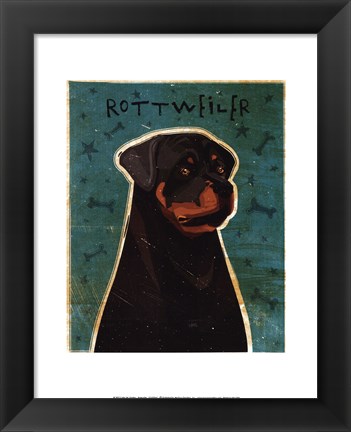 Framed Rottweiler Print