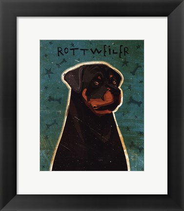 Framed Rottweiler Print