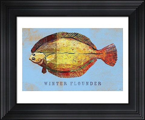 Framed Winter Flounder Print