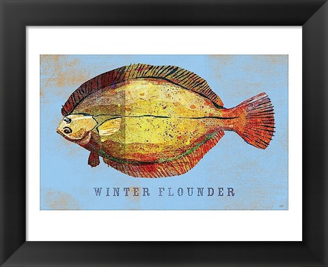 Framed Winter Flounder Print