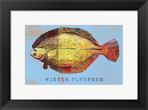 Framed Winter Flounder Print