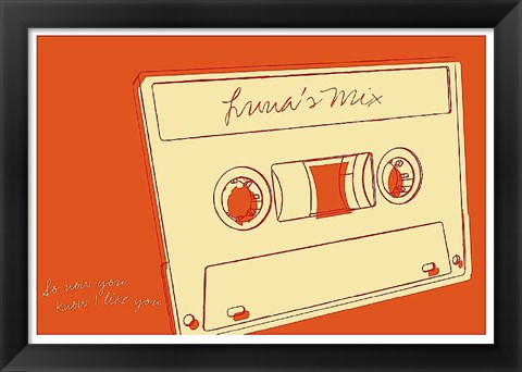 Framed Lunastrella Mix Tape Print