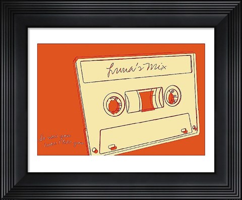 Framed Lunastrella Mix Tape Print
