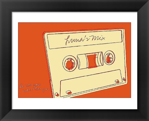 Framed Lunastrella Mix Tape Print