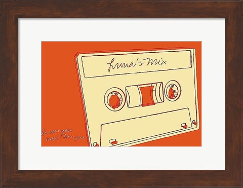 Framed Lunastrella Mix Tape Print