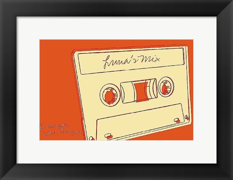 Framed Lunastrella Mix Tape Print