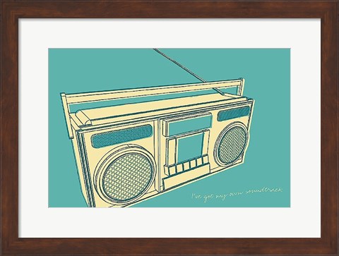 Framed Lunastrella Boombox Print