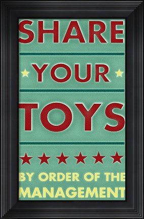 Framed Share Your Toys Print