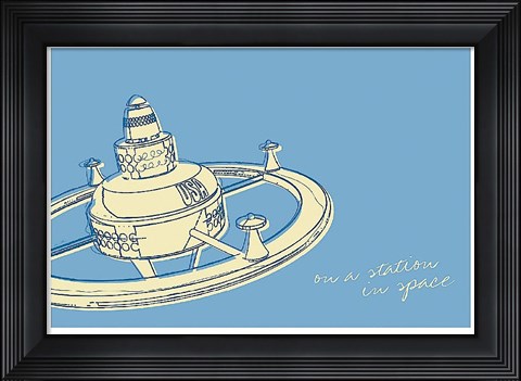 Framed Lunastrella Space Station Print