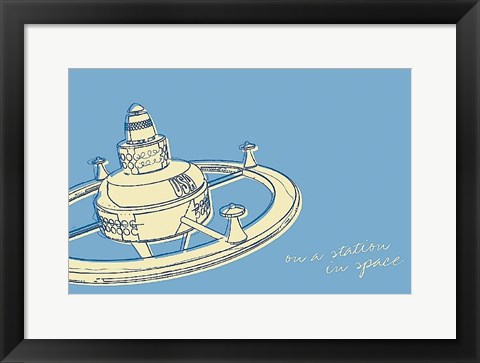 Framed Lunastrella Space Station Print