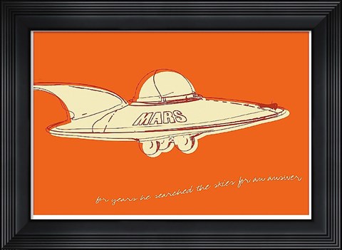 Framed Lunastrella Flying Saucer Print