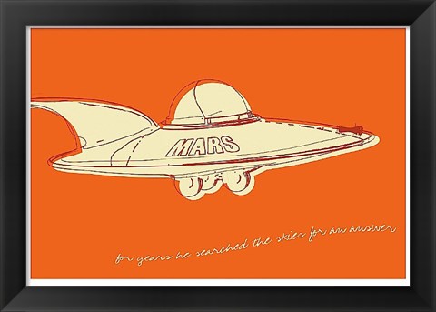 Framed Lunastrella Flying Saucer Print