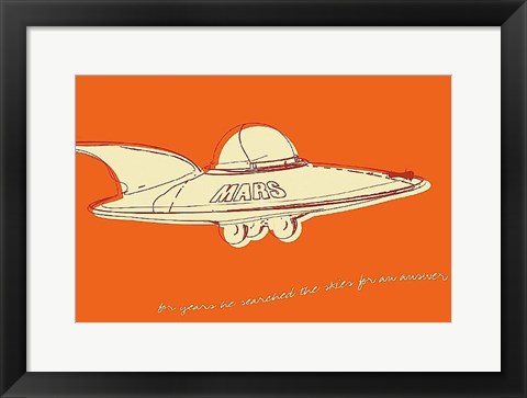 Framed Lunastrella Flying Saucer Print