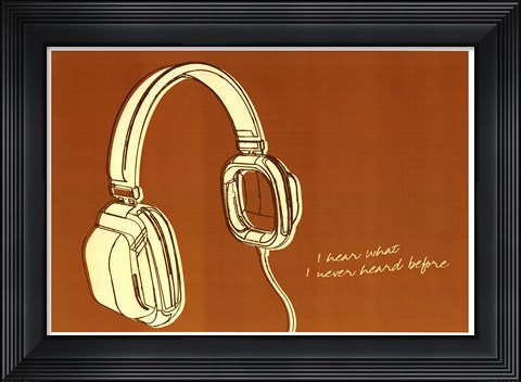 Framed Lunastrella Headphones Print