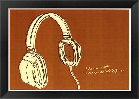 Framed Lunastrella Headphones Print