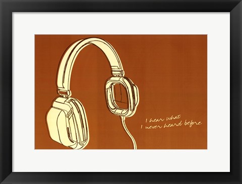 Framed Lunastrella Headphones Print