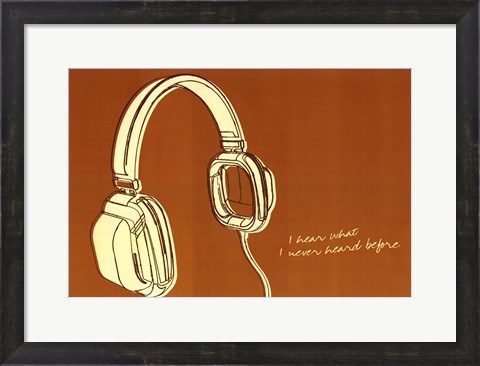 Framed Lunastrella Headphones Print