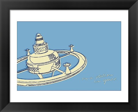 Framed Lunastrella Space Station Print