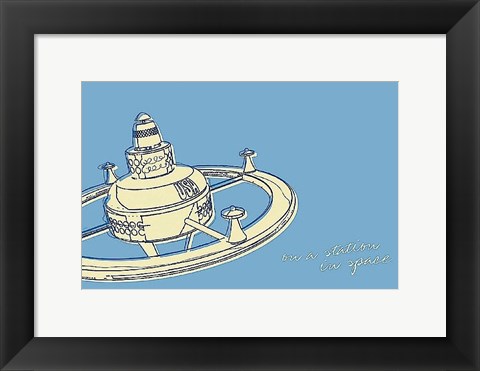 Framed Lunastrella Space Station Print