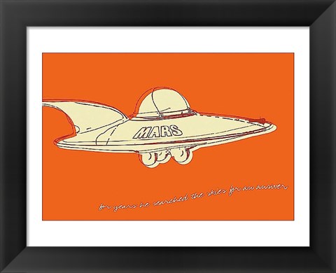 Framed Lunastrella Flying Saucer Print