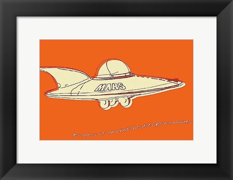 Framed Lunastrella Flying Saucer Print