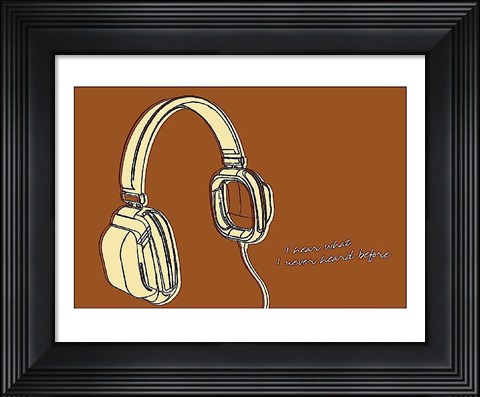 Framed Lunastrella Headphones Print