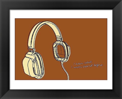 Framed Lunastrella Headphones Print