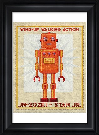 Framed Stan Jr. Box Art Robot Print
