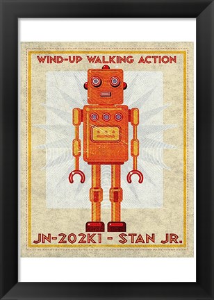 Framed Stan Jr. Box Art Robot Print