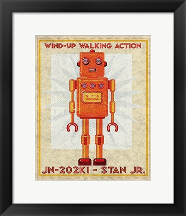 Framed Stan Jr. Box Art Robot Print