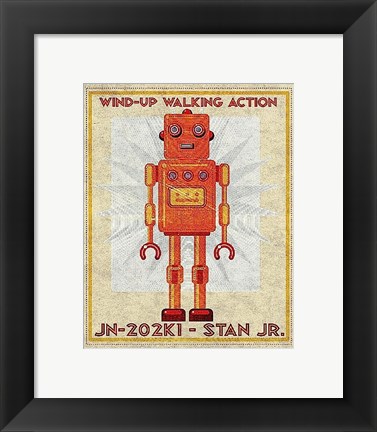 Framed Stan Jr. Box Art Robot Print