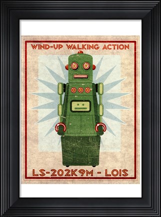 Framed Lois Box Art Robot Print