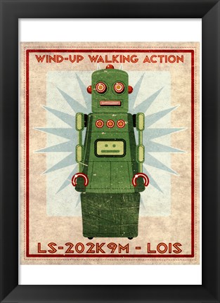 Framed Lois Box Art Robot Print