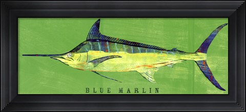 Framed Blue Marlin Print