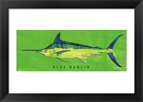 Framed Blue Marlin Print