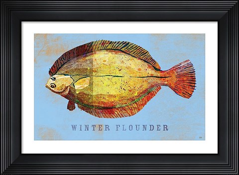 Framed Winter Flounder Print