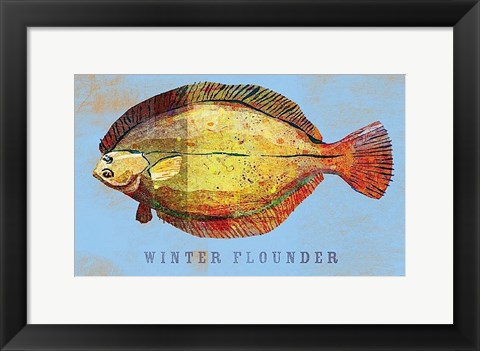 Framed Winter Flounder Print