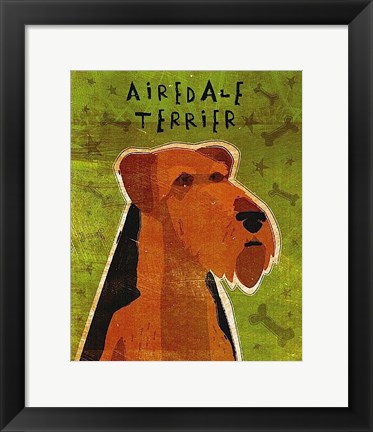 Framed Airdale Print