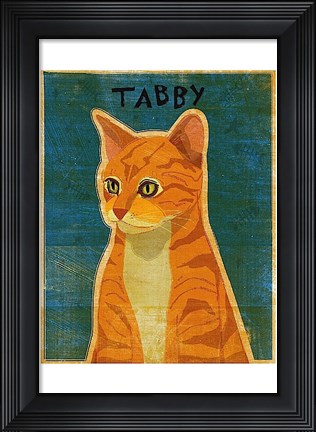 Framed Tabby (orange) Print