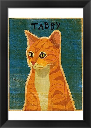 Framed Tabby (orange) Print