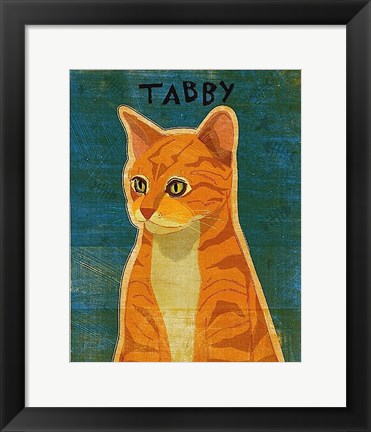 Framed Tabby (orange) Print