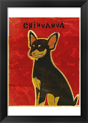 Framed Chihuahua (black and tan) Print