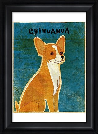 Framed Chihuahua (red) Print
