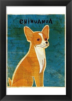 Framed Chihuahua (red) Print