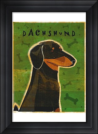 Framed Dachshund (black and tan) Print