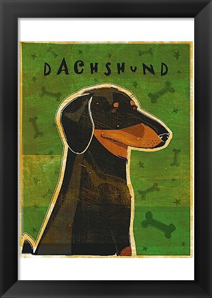 Framed Dachshund (black and tan) Print