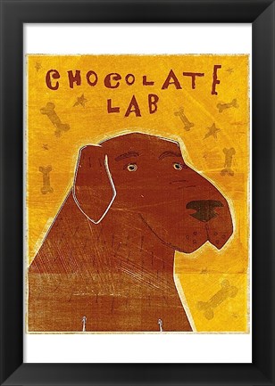 Framed Lab (chocolate) Print