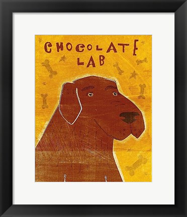 Framed Lab (chocolate) Print